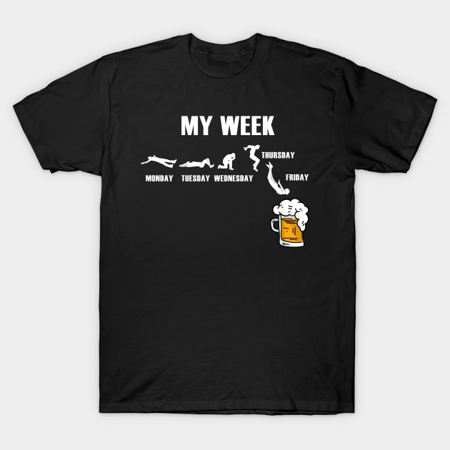 Funny Beer Gift Weekend T-Shirt by skaterly